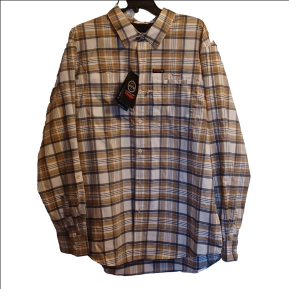 WRANGLER, NWT, MENS PLAID SHIRT, SIZE XL, FRONT POCKET, AND HIDDEN ZIP P… - Picture 1 of 11
